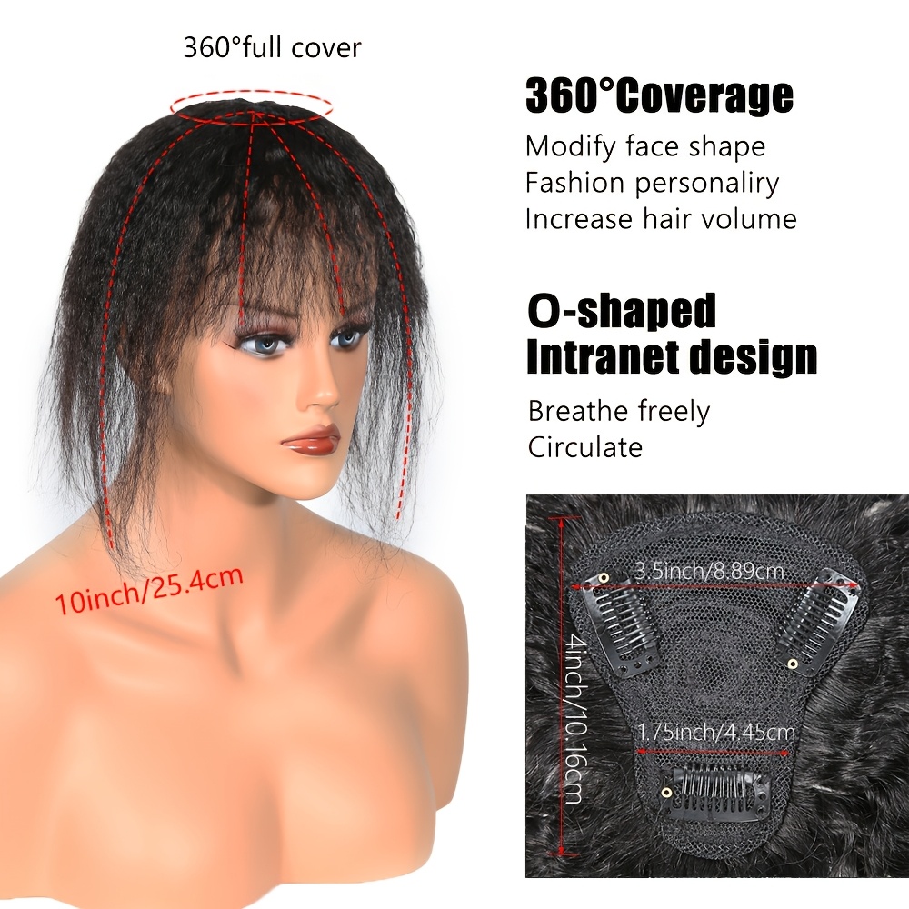 Kinky Straight Topper Hair wit - Hair Clips ulasan dan harga