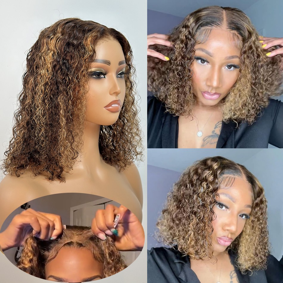 Wear & Go Wig P427 Honey Blond - Glueless Wear And Go Human Hair Wig ulasan dan harga