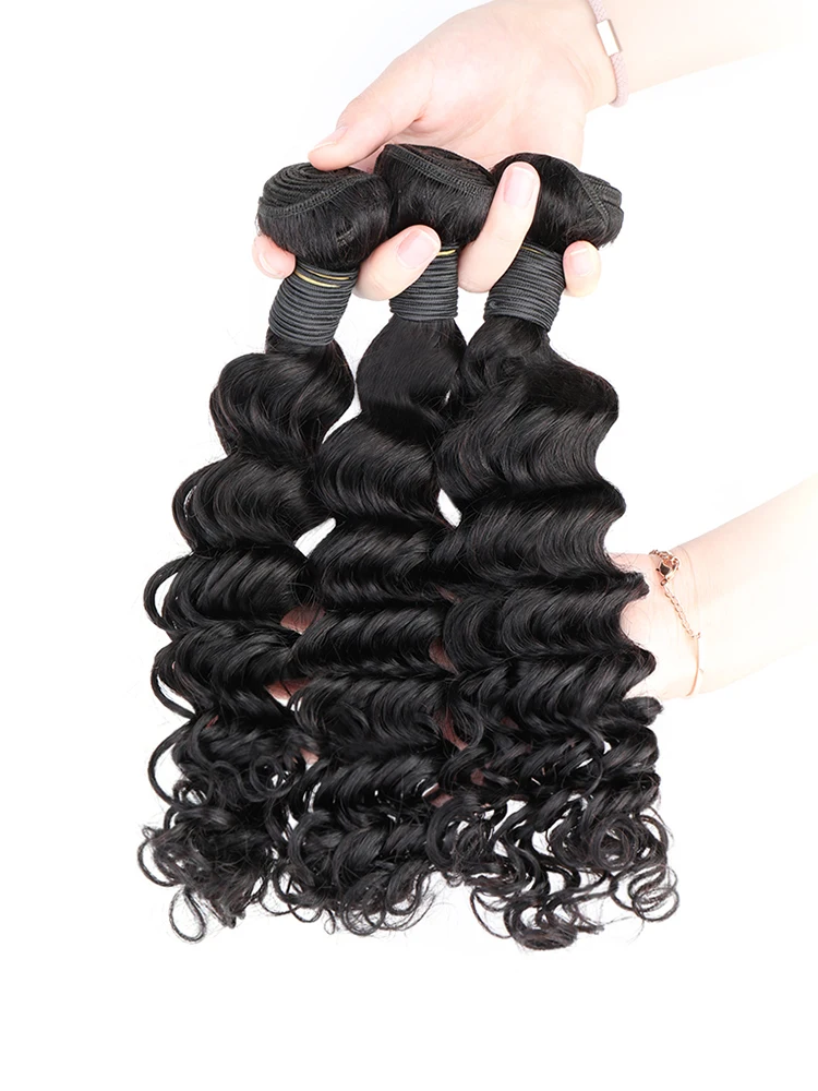 Deep Wave Bundles with Closure - Deep Wave 3 Bundles With Closure ulasan dan harga