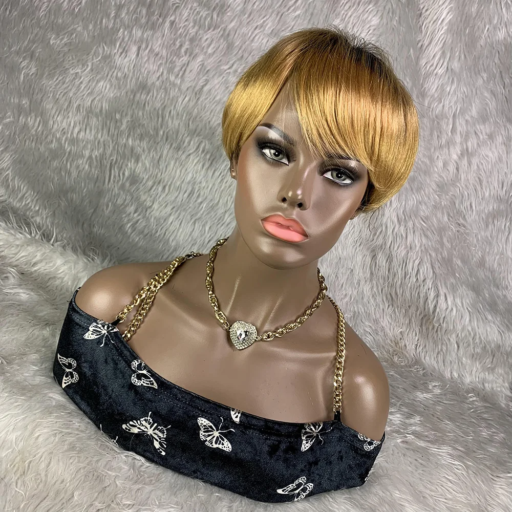 8 Inch Short Remy Hair Wig Bra - Short Pixie Cut Wig Human Hair Cheap ulasan dan harga