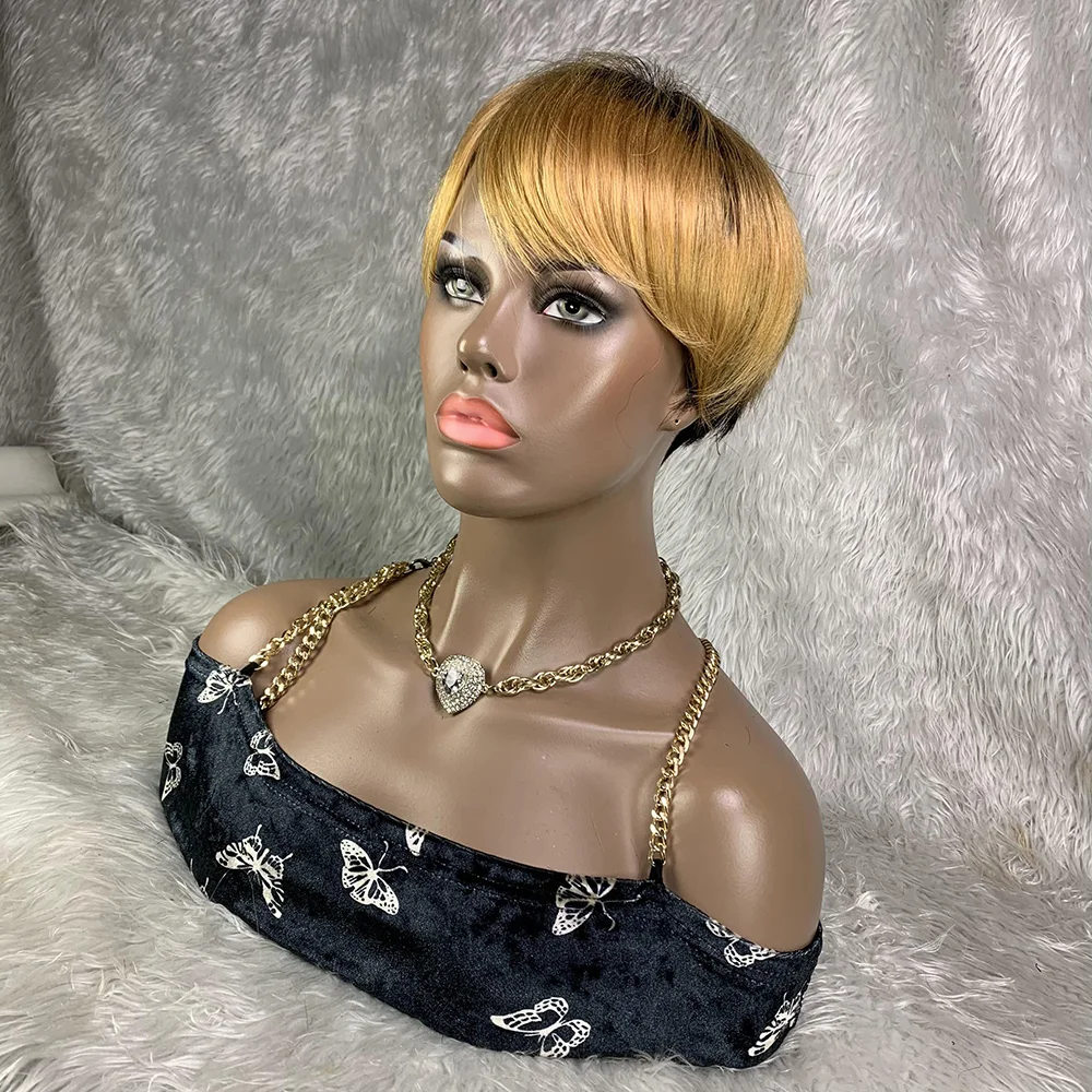 8 Inch Short Remy Hair Wig Bra - Short Pixie Cut Wig Human Hair Cheap ulasan dan harga