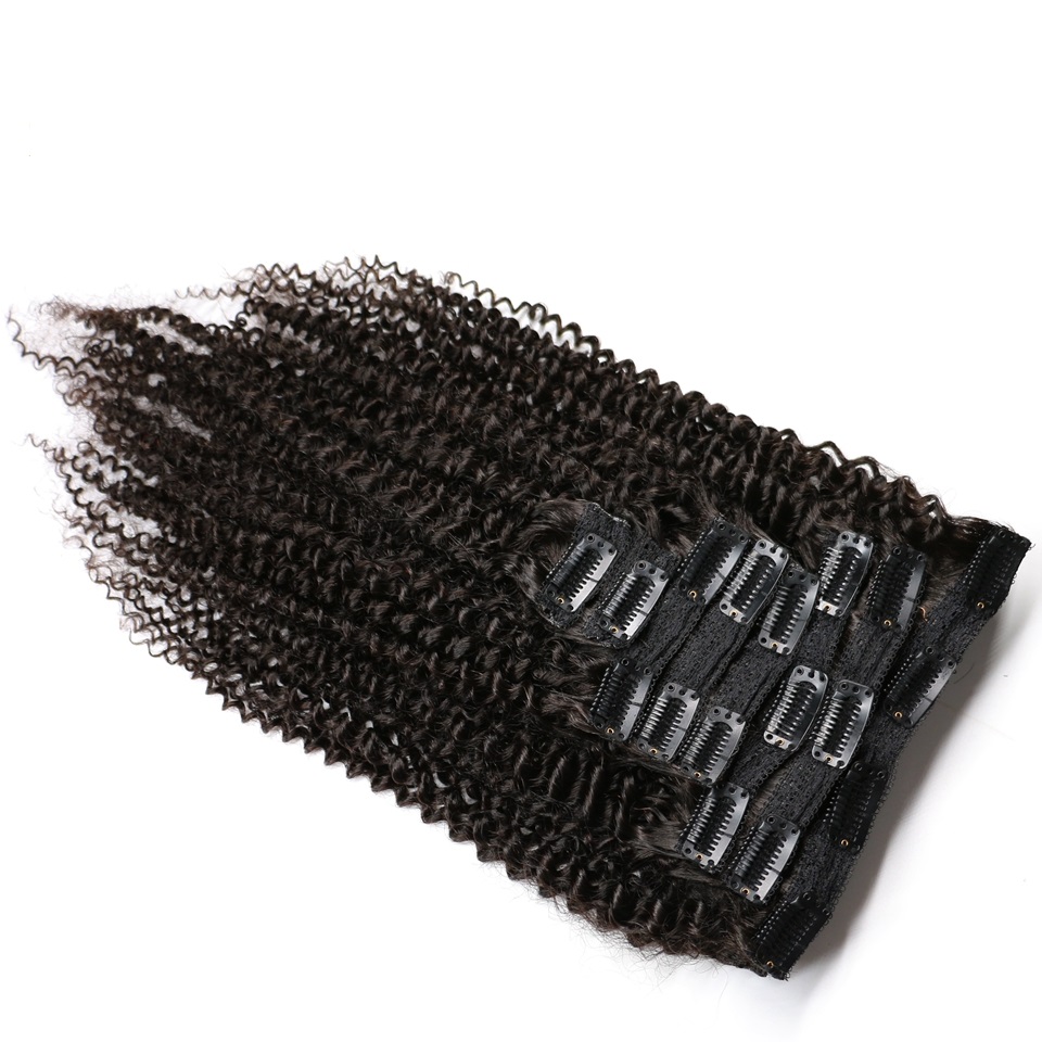 Kinky Curly Clip In Human Hair - Seamless Clip In Hair Extensions Human Hair ulasan dan harga