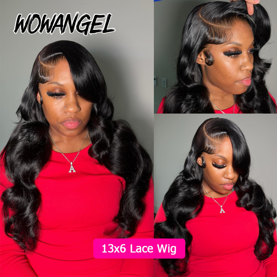 Wow Angel Body Wave Jet Black  - Hd Lace Frontal Wig Human Hair Pre Plucked ulasan dan harga