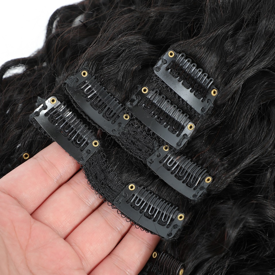 Water Wave Clip In Hair Extens - Seamless Clip In Hair Extensions Human Hair ulasan dan harga