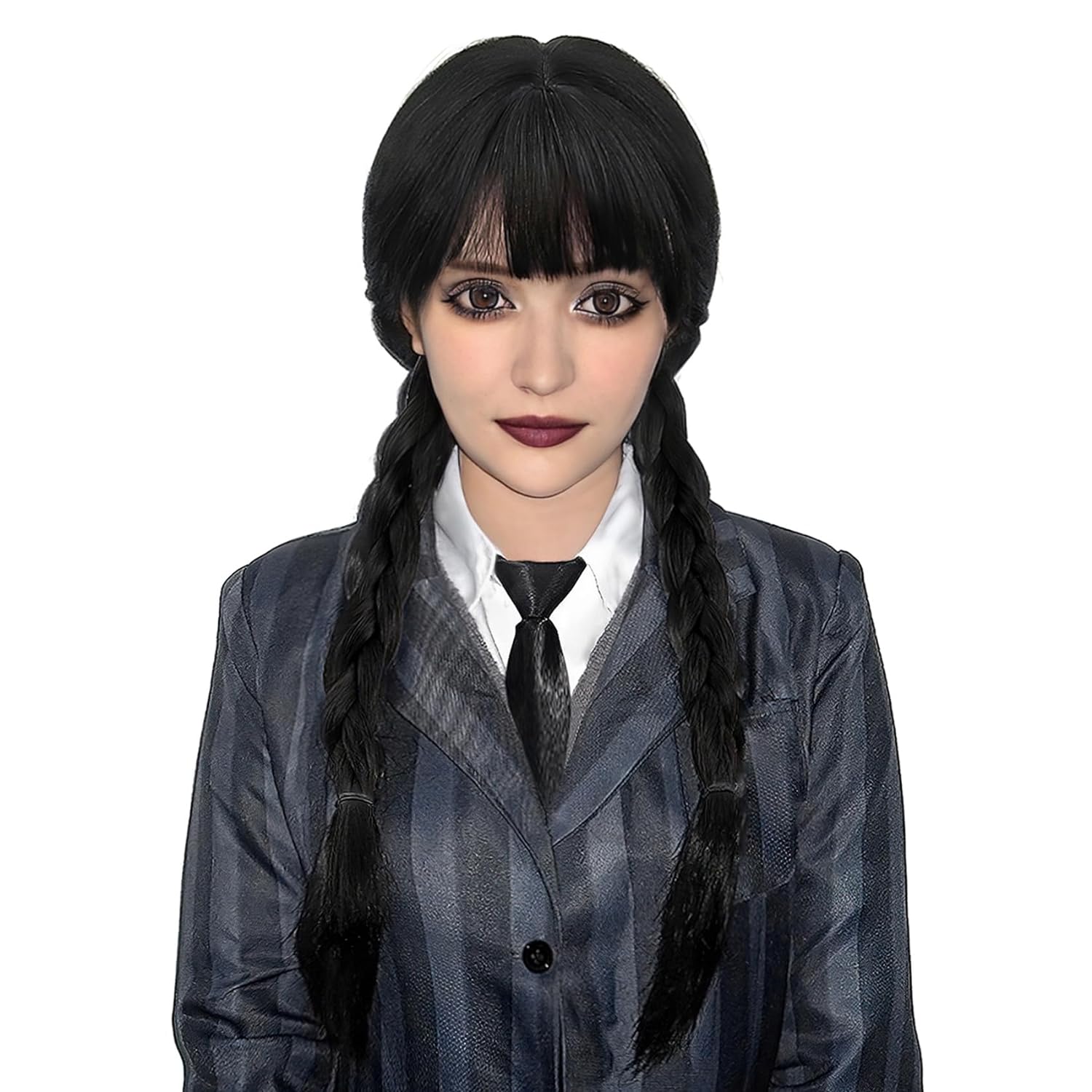 Long Black Braided Wig Widnesd - Synthetic Braided Wigs For Black Women ulasan dan harga