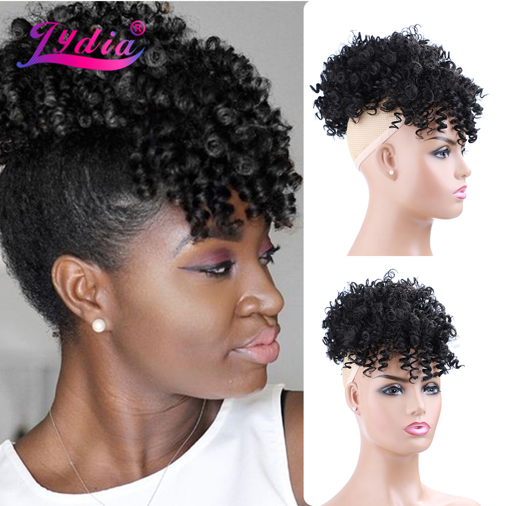 Lydia Drawstring Synthetic Hig - Drawstring Afro Curly Puff Ponytail ulasan dan harga