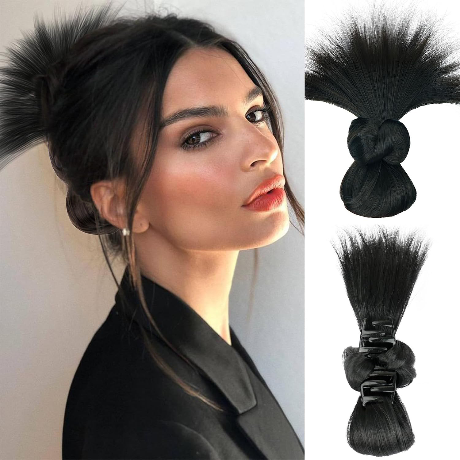 Messy Bun Hair Piece Dark Brow - Claw Clip Messy Bun Hair Piece ulasan dan harga