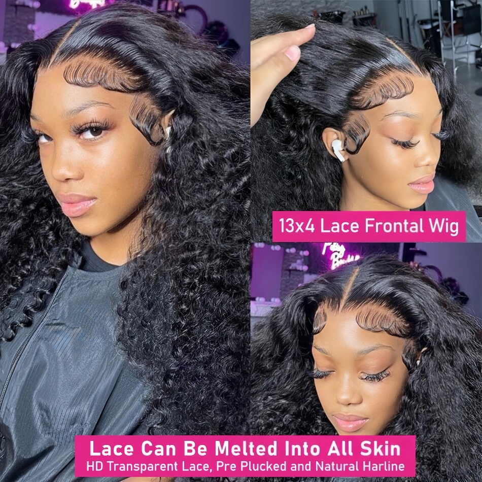 200 Density Water Wave Lace Fr - Lace Front Wigs ulasan dan harga