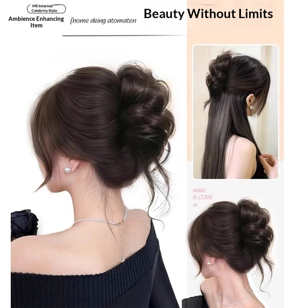 1pc Elegant Chignon Bun Extens - Claw Clip Messy Bun Hair Piece ulasan dan harga